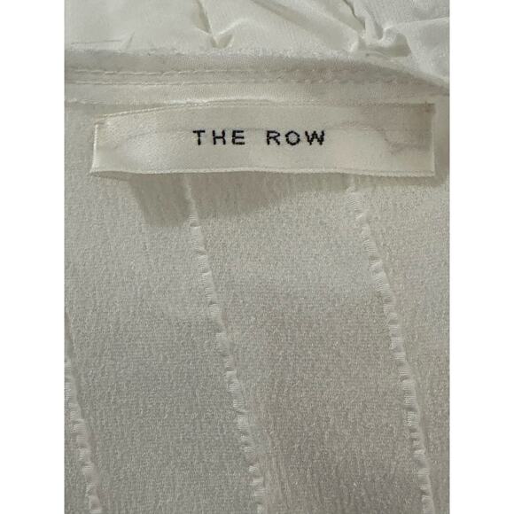 The Row Tamy Cloqué Dress Off-white size XS Midi  2-way Zip Euro Chic Croquette - Picture 2 of 16